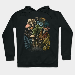 Cottagecore Aesthetic Mushrooms And Plants Women Hoodie